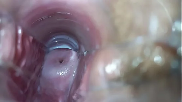 Orgasm inside pussy close-up