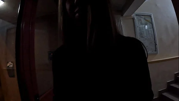 18 Year Old Girlfriend afraid to fuck in the entrance and was fucked in the basement of the house