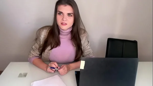 Hot Step Mother Seduces Step Son in the office, shows him milky nipples and Makes big cock Handjob