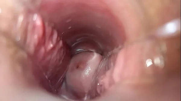 Orgasm inside the vagina close-up