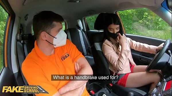 Fake Driving School Lady Dee sucks instructor’s disinfected burning cock