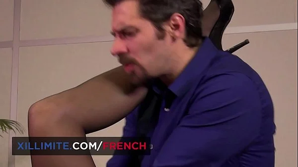 French mature anal fucked in the office