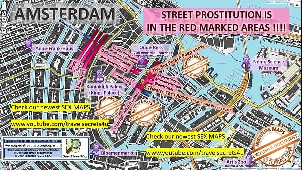 Amsterdam, Netherlands, Sex Map, Street Map, Massage Parlours, Brothels, Whores, Callgirls, Bordell, Freelancer, Streetworker, Prostitutes