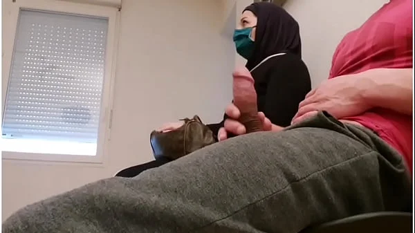 Pervert doctor puts a hidden camera in his waiting room, this muslim slut will be caught red-handed with empty French ball