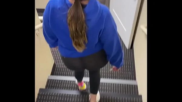 Public teasing leads to some staircase fun