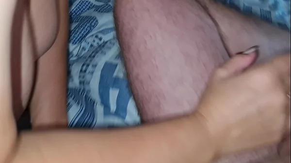 I spy on my stepmom, and then I masturbate a dick near her huge tits