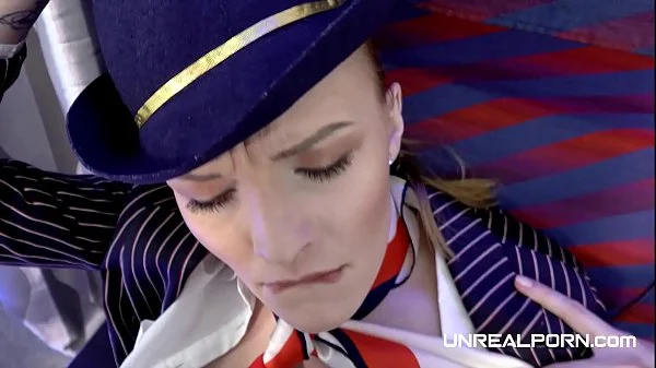 Fucking Stewardess in Airplane