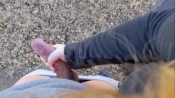 Outdoor handjob