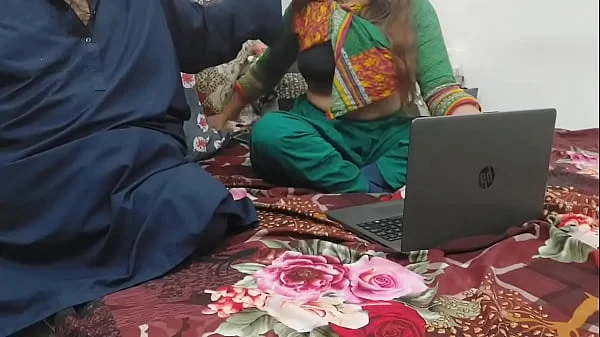 indian stepsister caught watching porn on laptop by her stepbrother and fucked in all holes with clear hindi voice full dirty talking