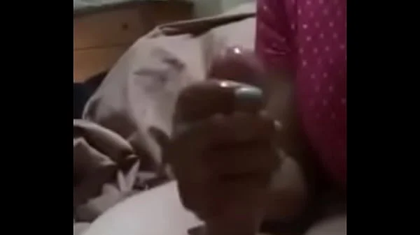 step mother makes a handjob to her before going to s.