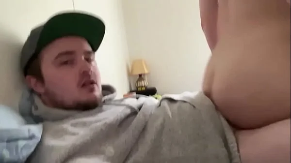 Assjob makes him cum in his own mouth!