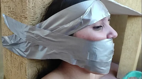 Christian Girl Duct Taped To Pillar And Gagged Tight