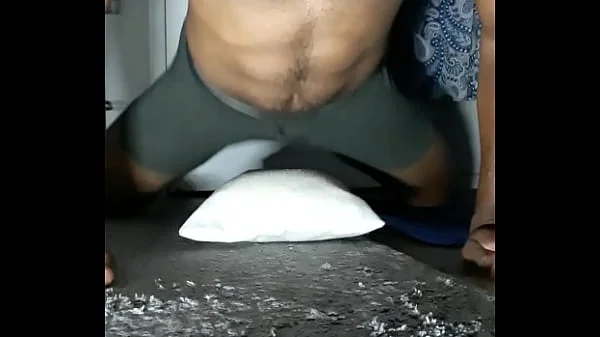 Muscular Male Humping Pillow Desperate To Fuck