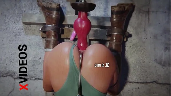 Sex machine fucked hard this 3D girl in her ass